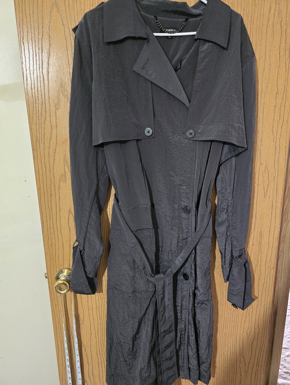 Whistles Dark Gray Belted Trench Coat - Picture 3 of 4